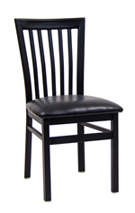 Elongated Vertical Back Metal Chair Frame
