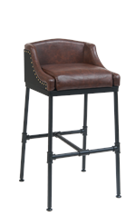 Black Powder Coated Metal Bar stool