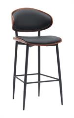 Modern Indoor Metal Barstool with Black Vinyl Seat