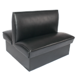 Veneer Frame Double Side Vinyl Booth, Black