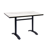 30" x 48" High Pressure Laminate Table Top & Aluminum Base