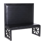 48"H, Metal Frame Plain Back Upholstered Single Booth