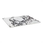 7/8"Thick,Marble White Sintered Stone Table Top with Dark Gray to Black Veining