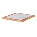 Rubberwood Edge in Cherry Color Sintered Stone Table Top