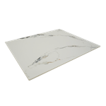 7/8" Marble White Sintered Stone Table Top in "Smoky Ink " Design