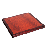 Resin Table Top with Wood Edge, Cherry/Dark Mahogany - Clearance